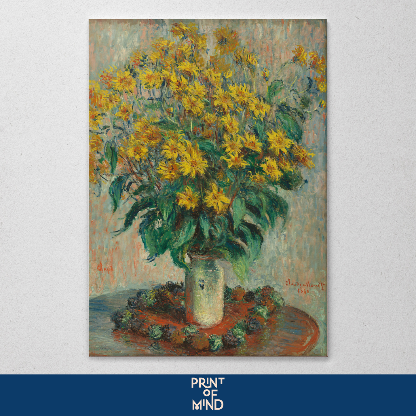 "Flores de alcachofa de Jerusalén" de Claude O. Monet