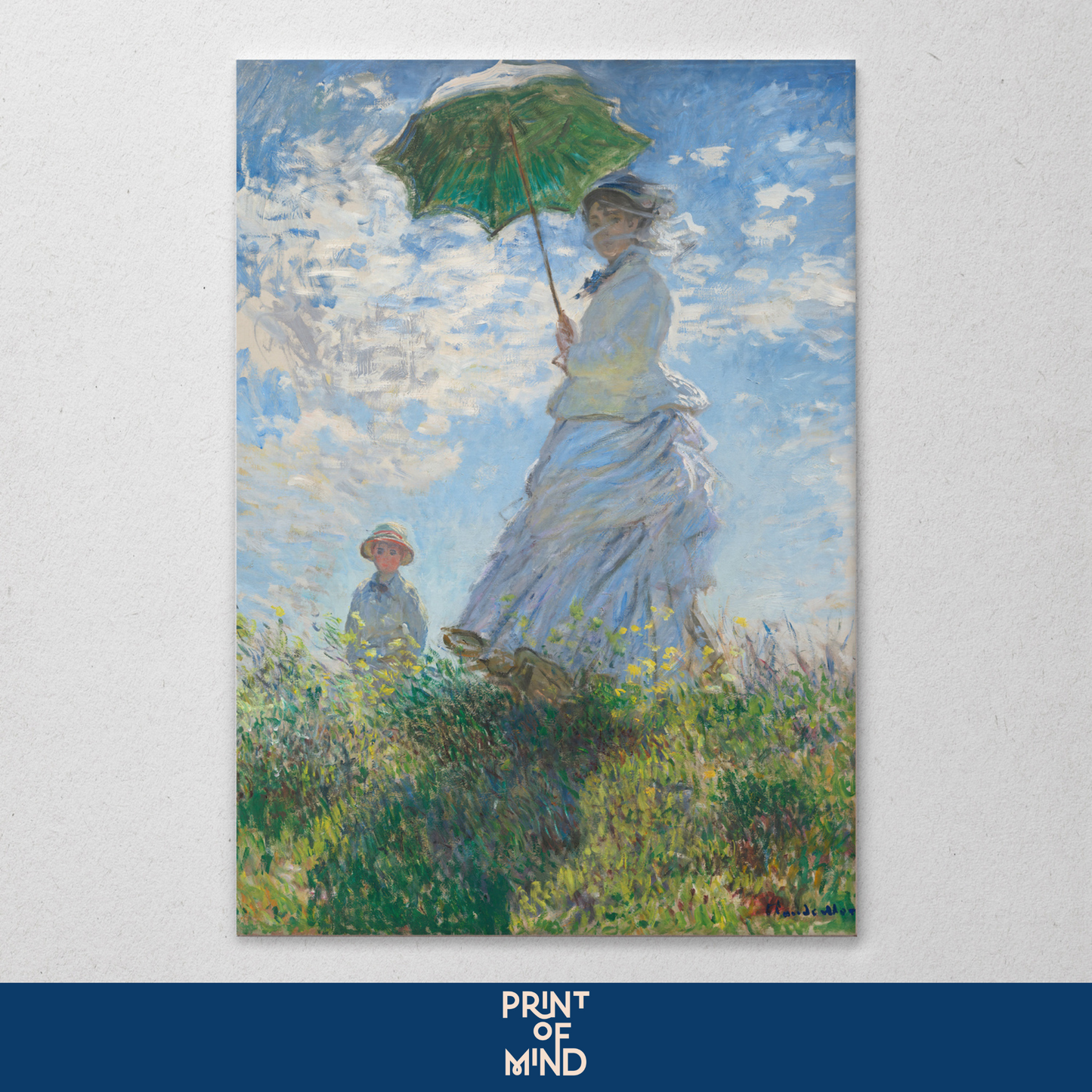 "Mujer con sombrilla" de Claude O. Monet