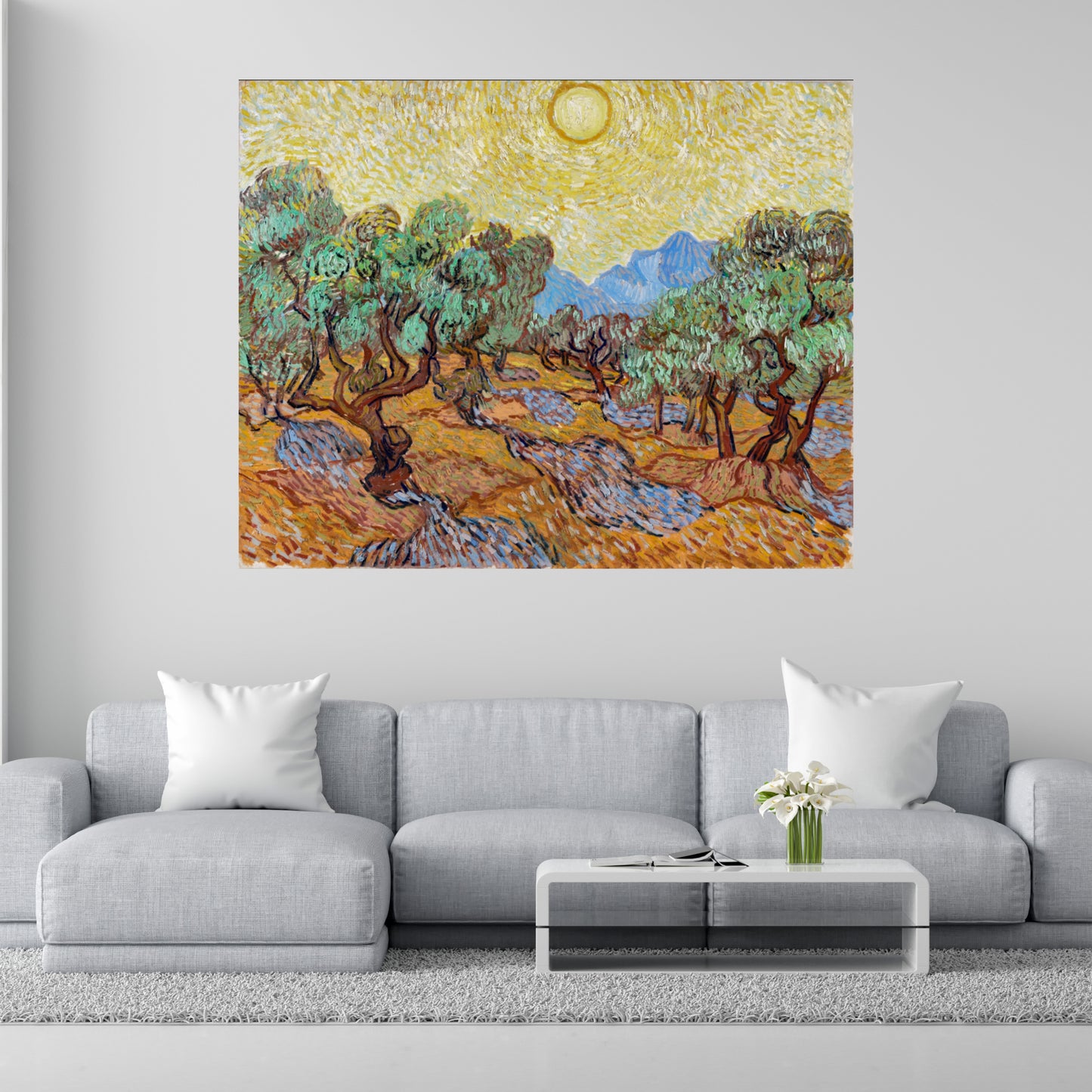 "Olivos con Cielo Amarillo y Sol" Van Gogh