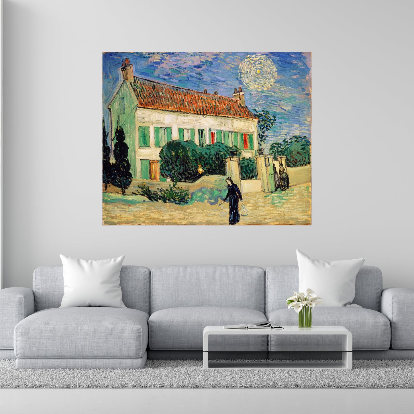 "La casa blanca de noche" Van Gogh