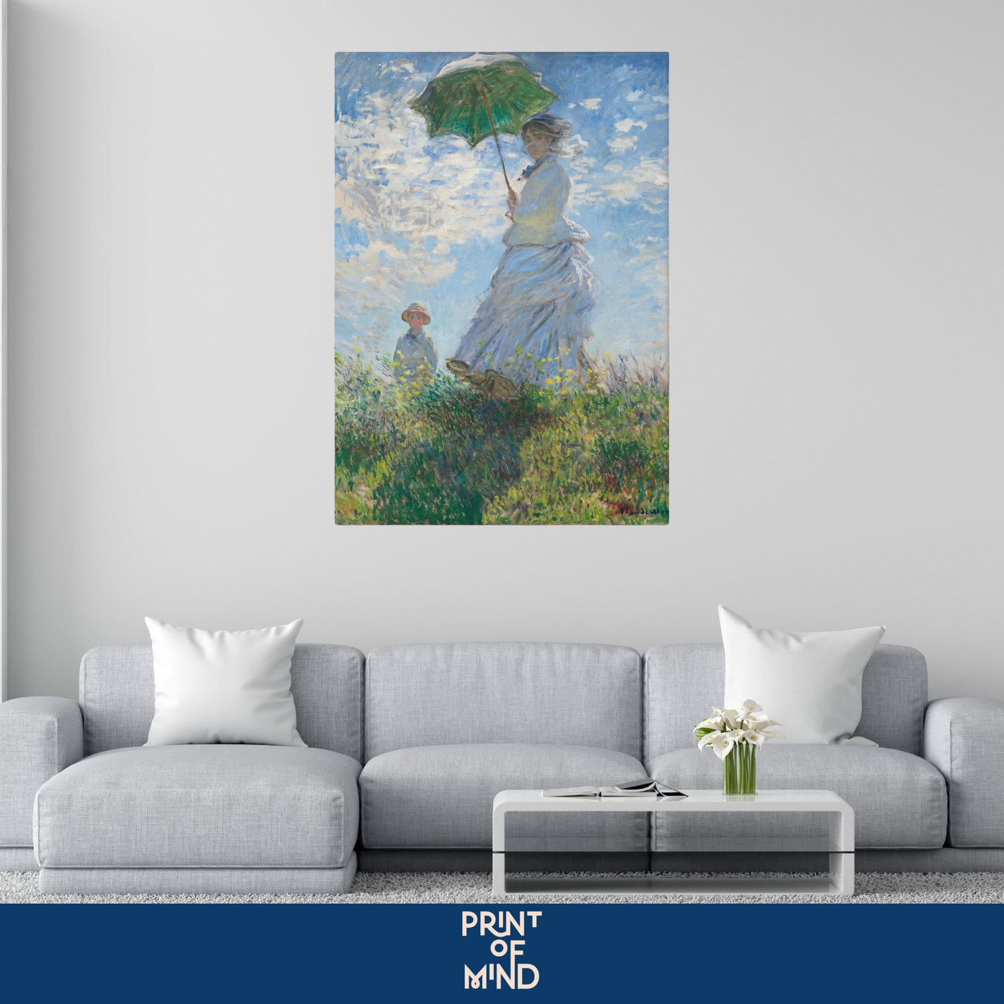 "Mujer con sombrilla" de Claude O. Monet