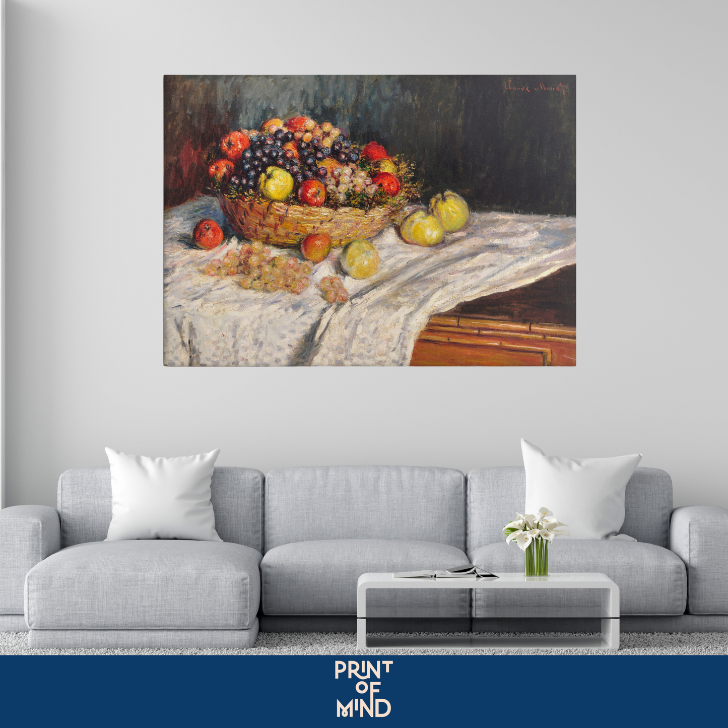 "Manzanas y uvas" de Claude O. Monet