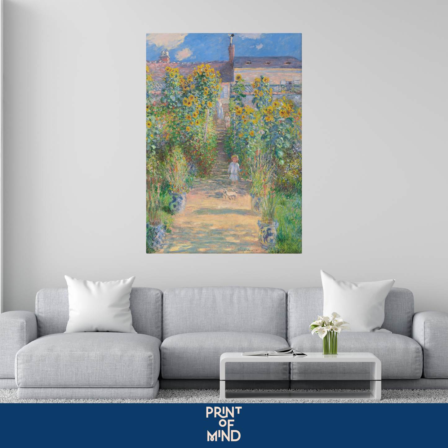 "Jardín de Vetheuil" de Claude O. Monet