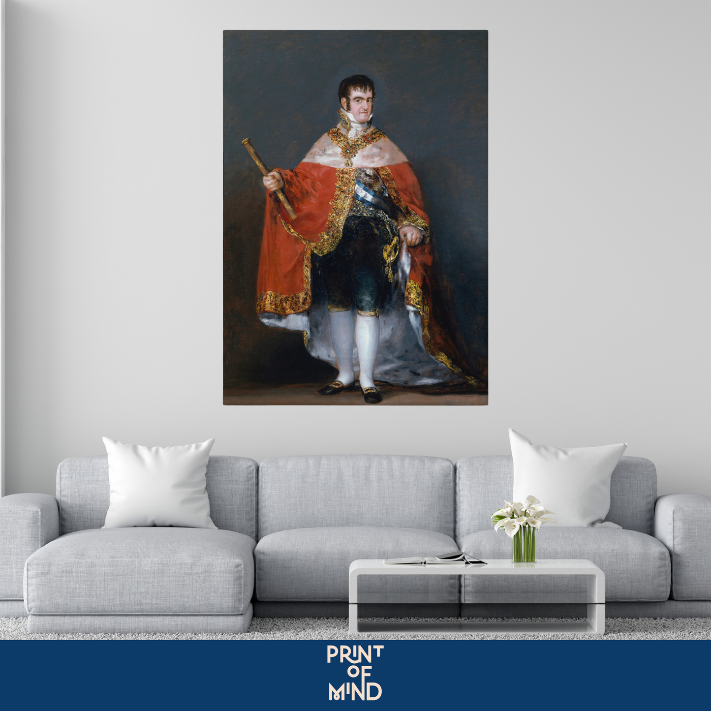 "Fernando VII con manto real" de Francisco de Goya