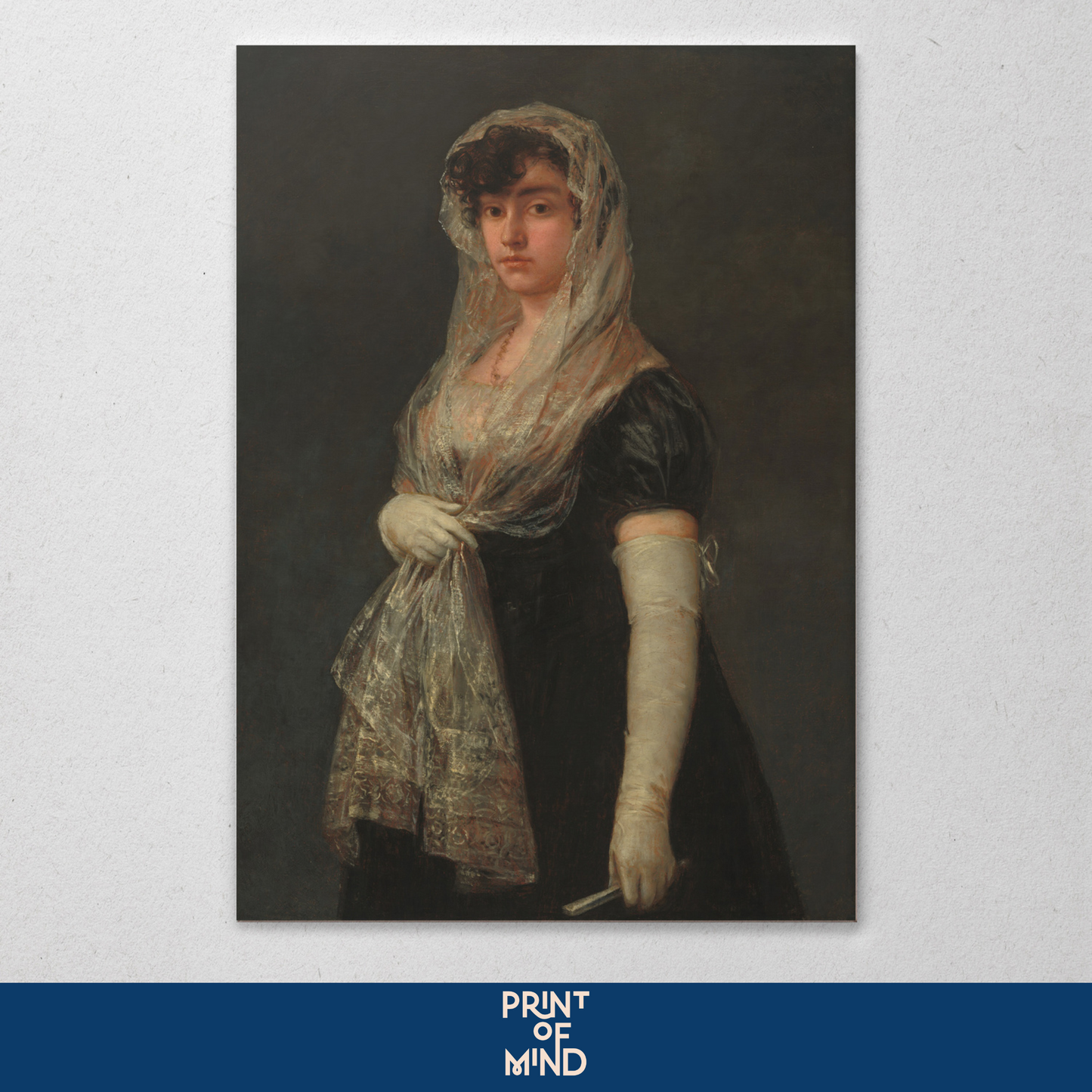 "Joven dama con mantilla y basquiña" de Francisco de Goya