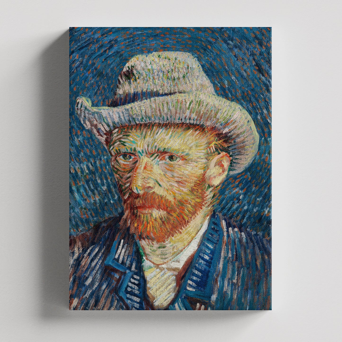 "Autorretrato con sombrero de fieltro gris" de Vincent van Gogh