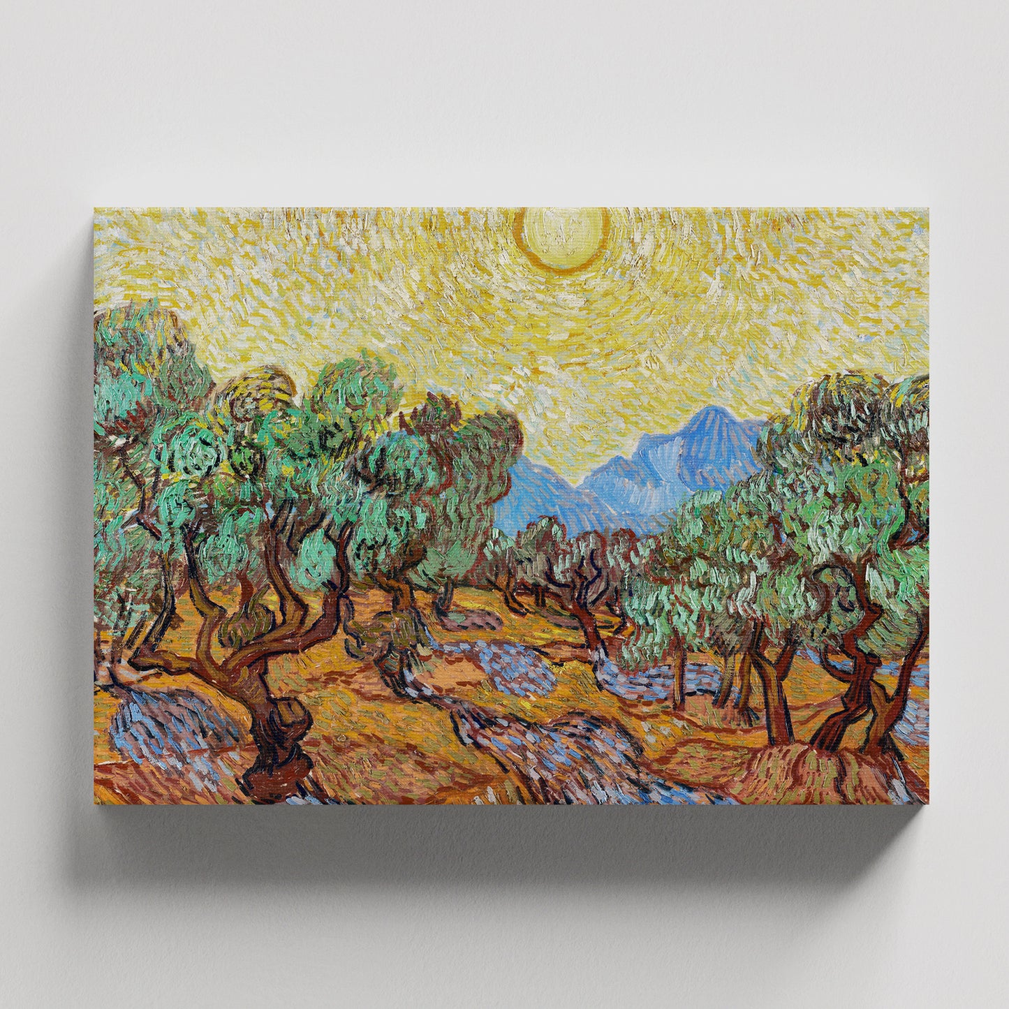 "Olivos con Cielo Amarillo y Sol" Van Gogh