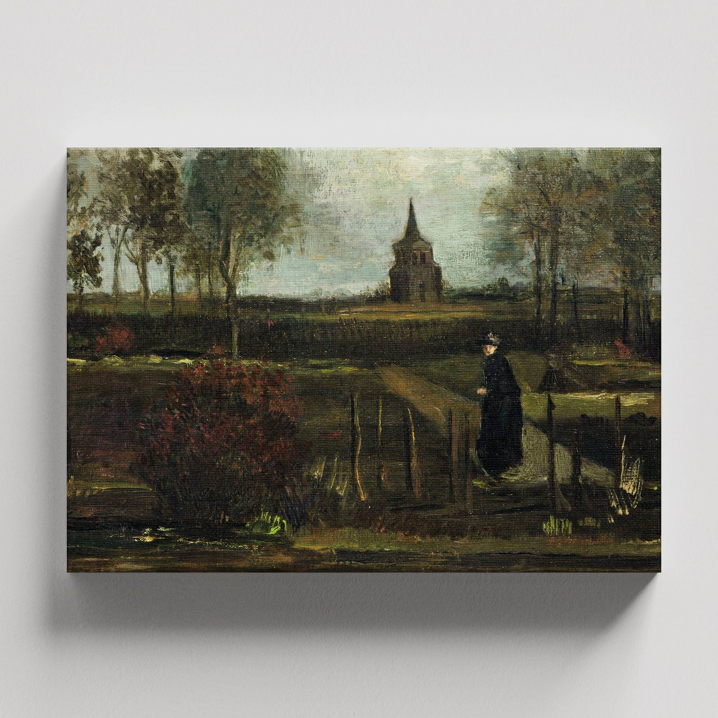 "Congregación saliendo de la iglesia reformada en Nuenen“ de Vincent van Gogh