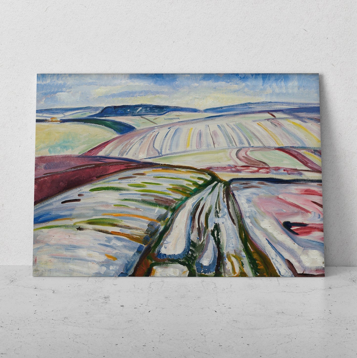 "Campo nevado" de Edvard Munch