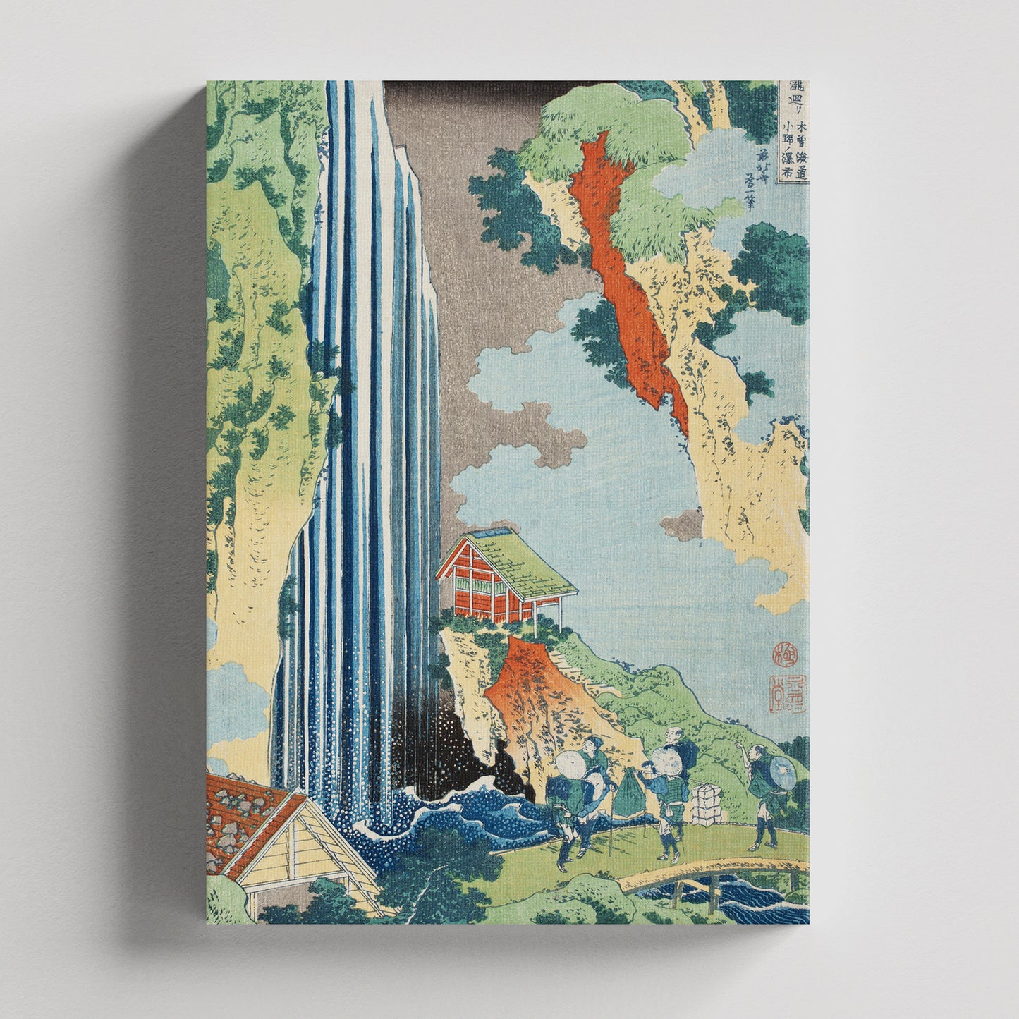 "La Cascada En Ono En La Ruta Del Kisokaidō" de Katsushika Hokusai
