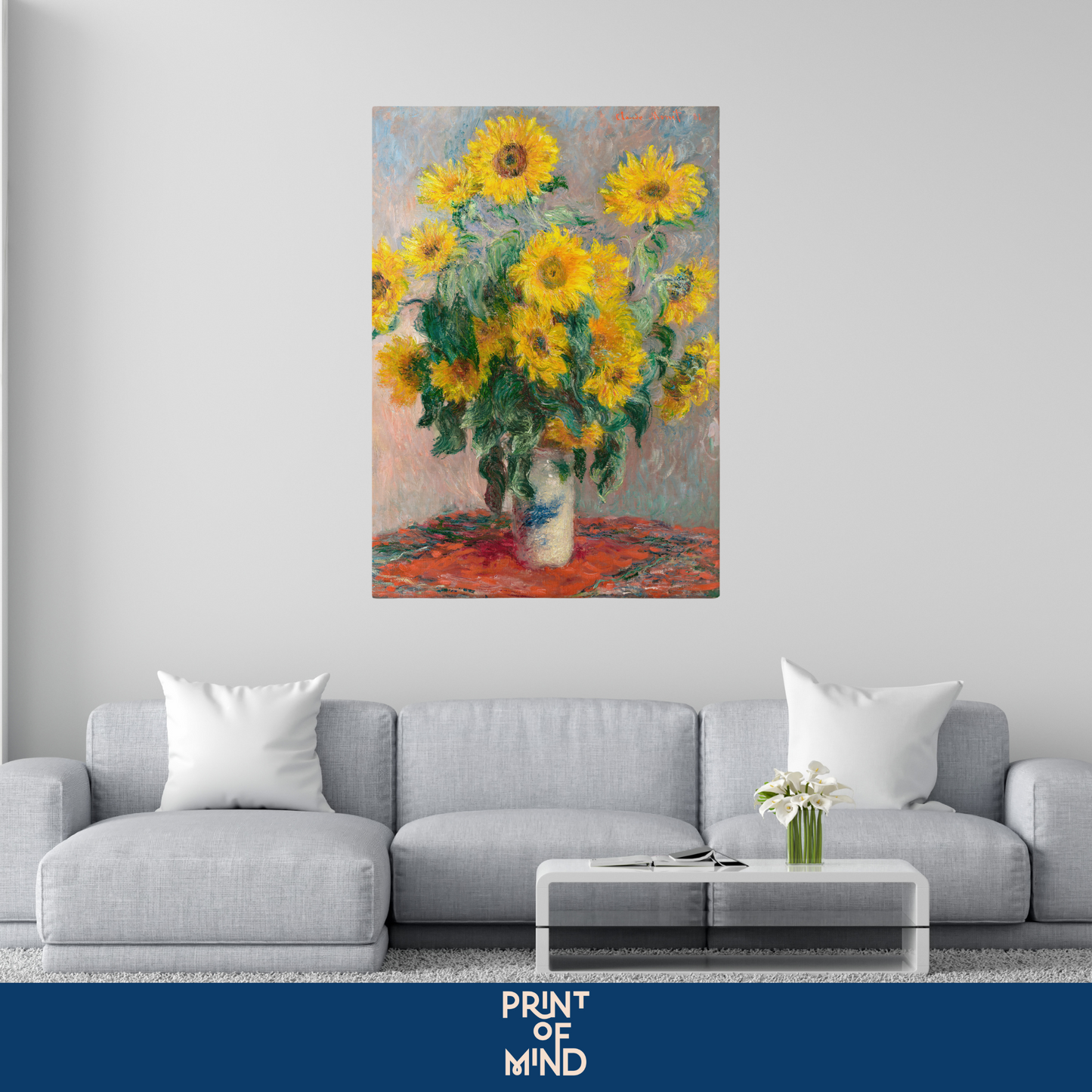 "Ramo de girasoles" de  Claude O. Monet