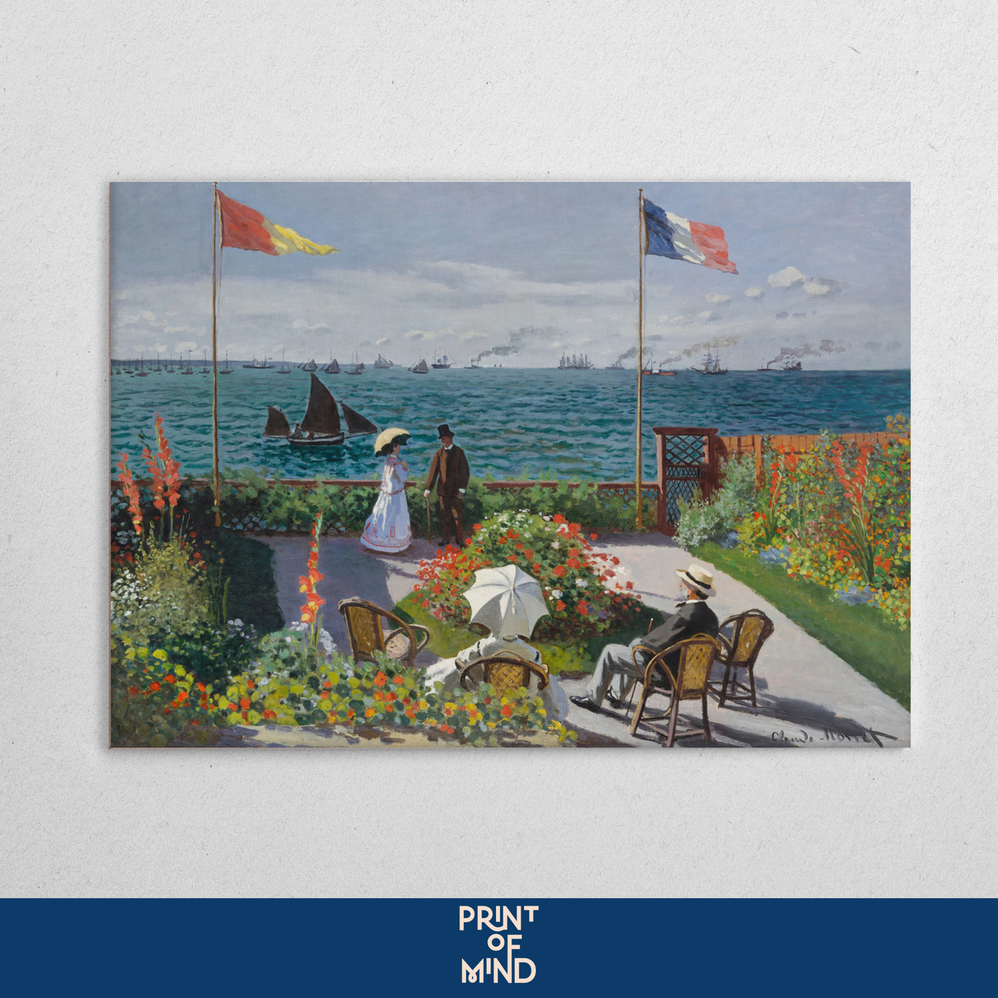"La terraza de Sainte-Adresse" de  Claude O. Monet