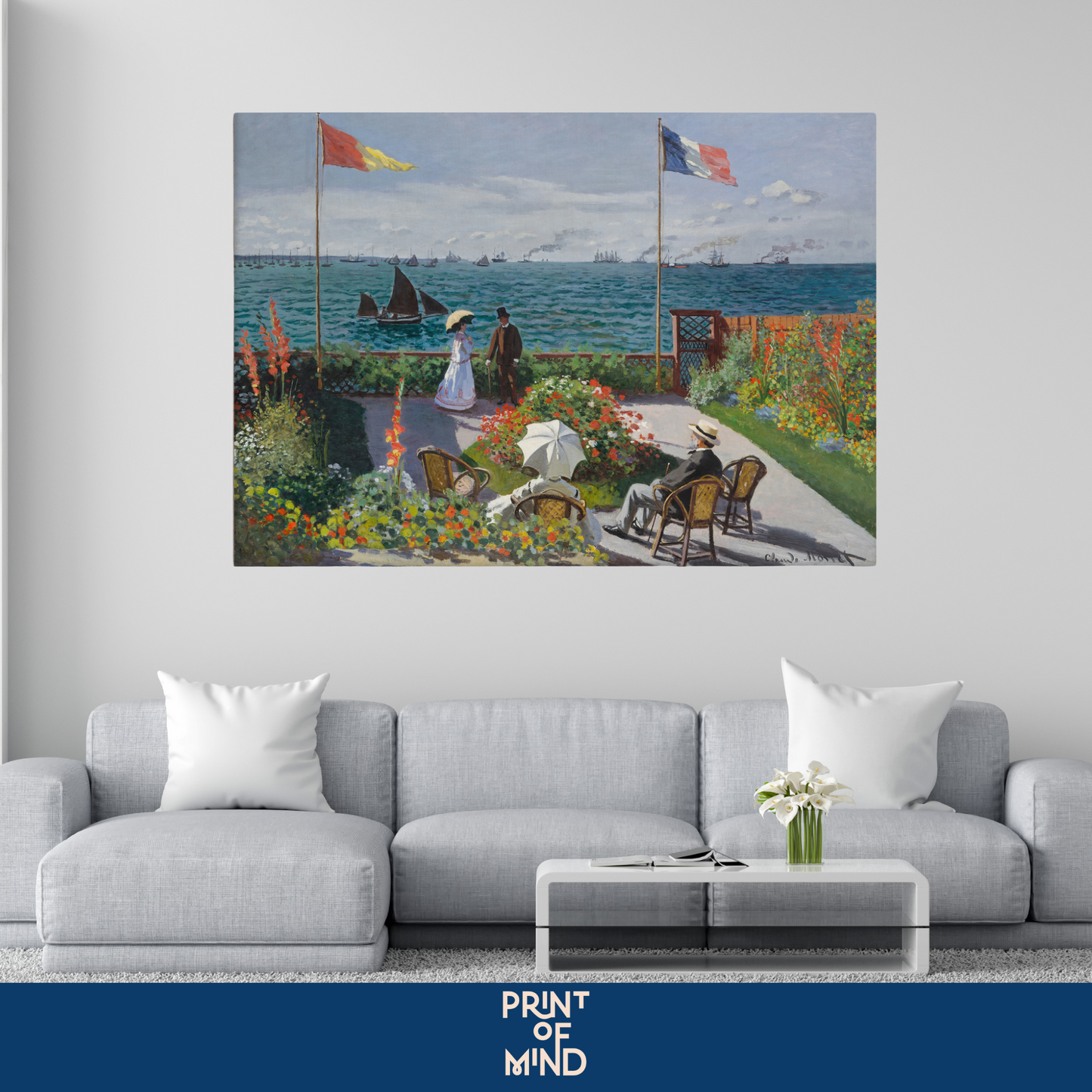 "La terraza de Sainte-Adresse" de  Claude O. Monet