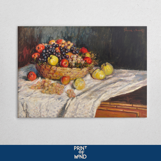 "Manzanas y uvas" de  Claude O. Monet