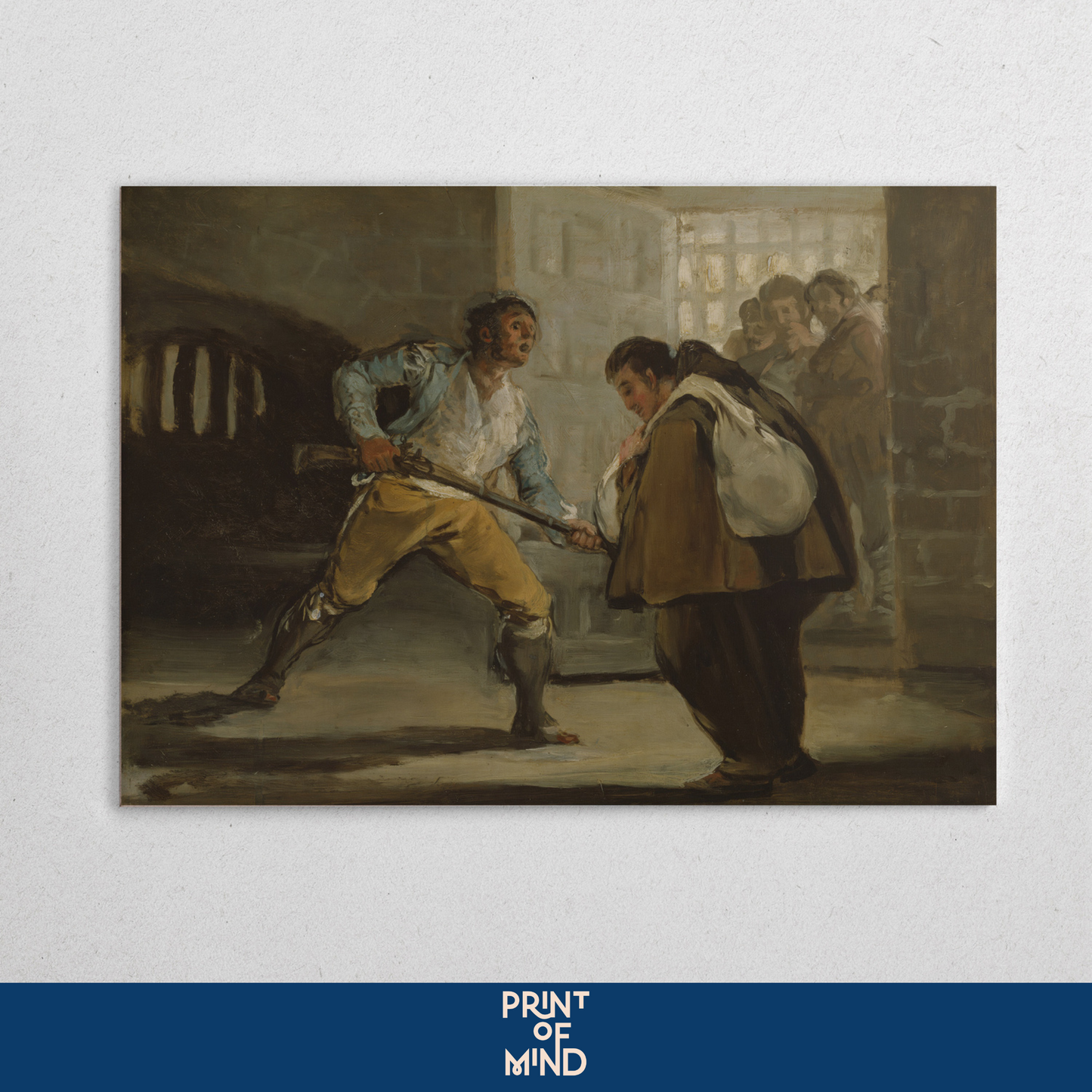 "El Maragato amenaza Friar Pedro de Zaldivia con su arma" de  Francisco de Goya