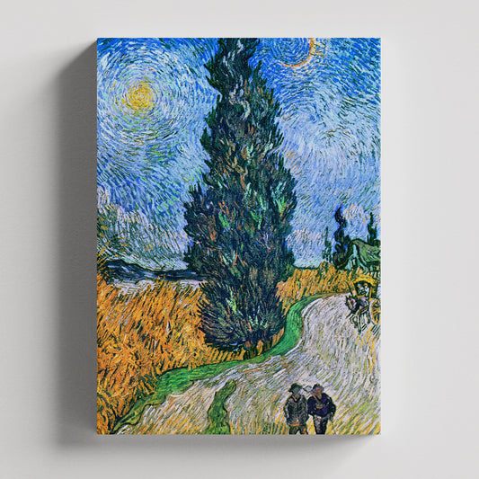 "Camino con ciprés y la estrella" de Vincent van Gogh