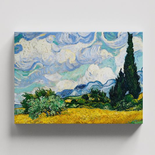 "Campo de trigo con cipreses" de Vincent van Gogh