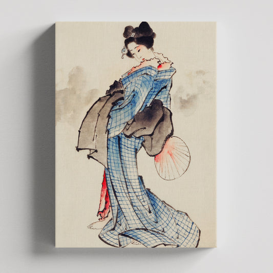 "Geisha en Kimono" de  Katsushika Hokusai
