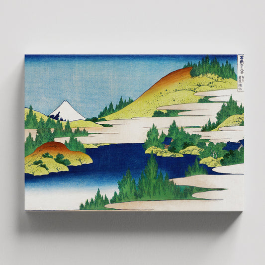 "El lago de Hakone en la provincia de Sagami" de  Katsushika Hokusai