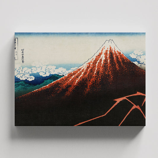 "Tormenta debajo de la cumbre" de  Katsushika Hokusai
